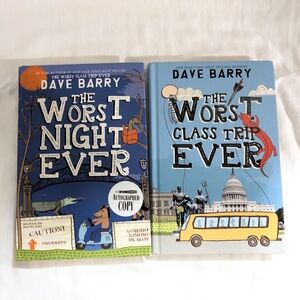 Worst Night Ever & Worst Class Trip Ever Hardcover Books by Dave Barry